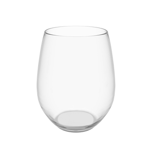 Custom 10 oz. Stemless Plastic Wine Glass Clear