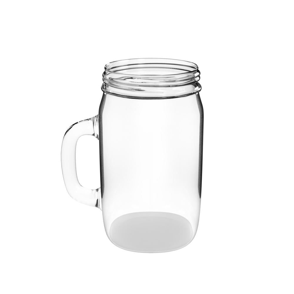 Clear PVC Square Mason Jar - 16oz - Custom Printed